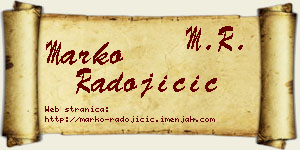 Marko Radojičić vizit kartica